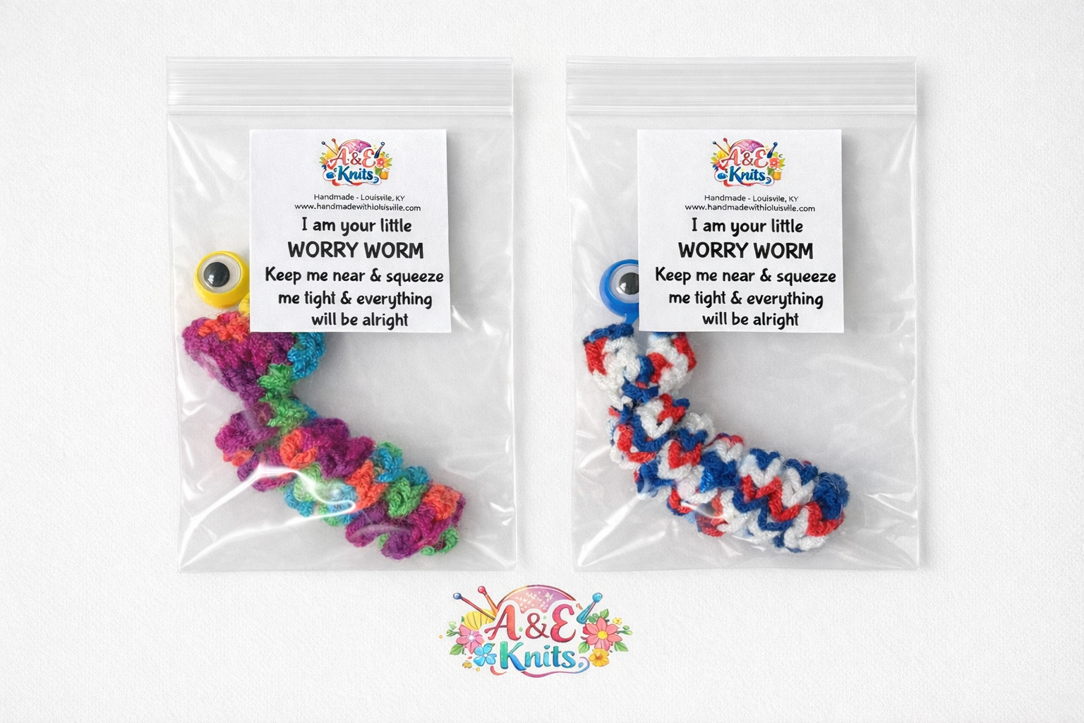 Worry worms (random colors)